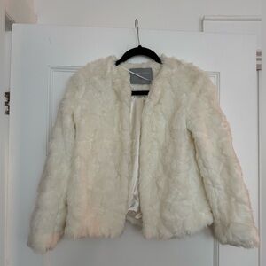White short faux fur